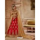 Crimson Net Embroidered Lehenga Choli