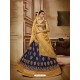 Dark Blue Net Embroidered Lehenga Choli