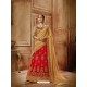 Red Net Embroidered Lehenga Choli