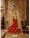 Wine Net Embroidered Lehenga Choli