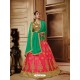 Fuchsia Net Embroidered Lehenga Choli