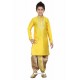 Yellow Art Silk Sherwani