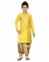 Yellow Art Silk Sherwani