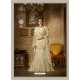 Off White Net And Satin Embroidered Lehenga Choli