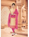 Light Beige Banarasi Silk Woven Suit