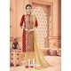 Wine Banarasi Silk Woven Suit