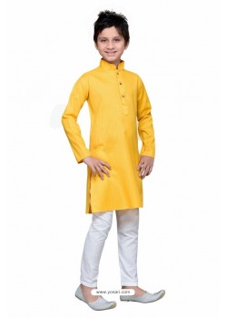 Competent Yellow Cotton Kurta Pajama