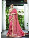Pink Fancy Fabric Embroidered Saree