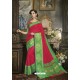 Crimson Cotton Silk Saree