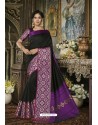 Black Cotton Silk Saree