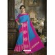 Blue Cotton Silk Saree