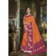 Orange Cotton Silk Saree