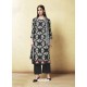 Black Cambric Cotton Embroidered Suit