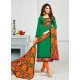 Forest Green Cambric Cotton Kalamkari Suit