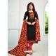 Black Cambric Cotton Kalamkari Suit