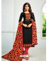 Black Cambric Cotton Kalamkari Suit