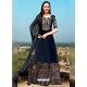 Peacock Blue Pure Cotton Embroidered Palazzo Suit