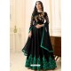 Flawless Black Raw Silk Embroidered Floor Length Suit