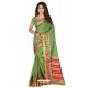 Mehendi Cotton Silk Jacquard Border Saree