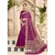 Purple Cotton Silk Party Wear Saree