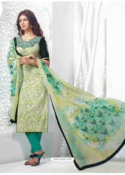 Ayesha Takia Green Shade Cotton Salwar Kameez