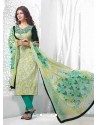 Ayesha Takia Green Shade Cotton Salwar Kameez