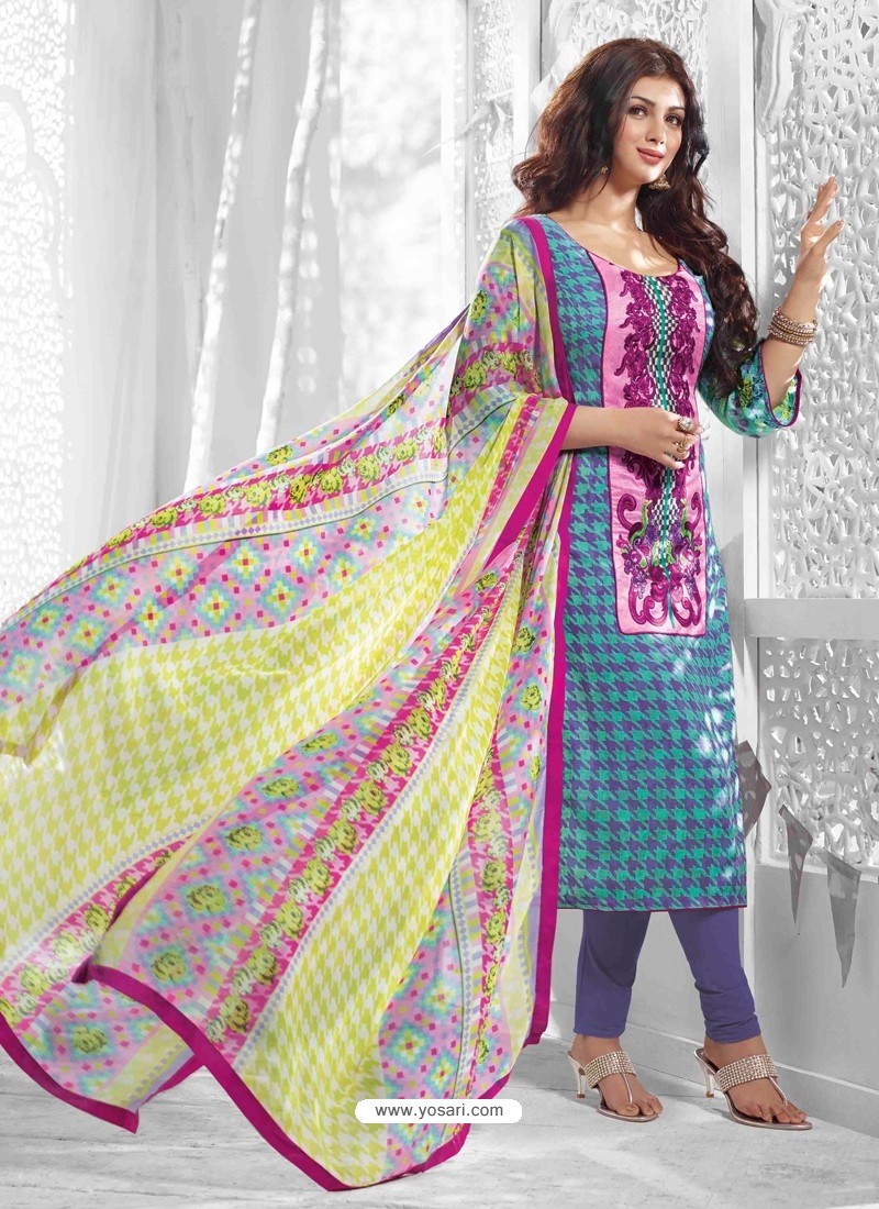 Ayesha Takia Multicolor Cotton Churidar Salwar Suits