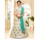 Off White Silk Embroidered Lehenga Choli