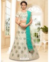 Off White Silk Embroidered Lehenga Choli