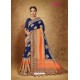 Navy Blue Banarasi Silk Weaving Saree