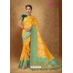 Yellow Banarasi Silk Weaving Saree