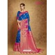 Royal Blue Banarasi Silk Weaving Saree