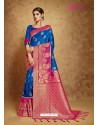 Royal Blue Banarasi Silk Weaving Saree