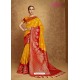 Yellow Banarasi Silk Weaving Saree