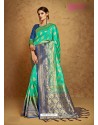 Aqua Mint Banarasi Silk Weaving Saree