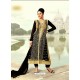 Black Georgette Embroidered Anarkali Suit