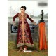 Maroon Georgette Embroidered Anarkali Suit