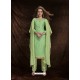 Sea Green Banarasi Silk Jacquard Embroidered Suit