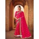 Fuchsia Two Tone Silk Embroidered Saree