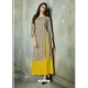 Elegant Yellow Printed Party Wear Kurti