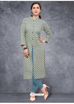 Glowing Printed Party Wear Kurti