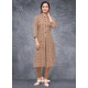 Markable Beige Cotton Printed Kurti