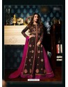 Maroon Faux Georgette Floor Length Suit