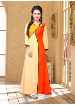 Trendy Rayon Slub Cotton Party Wear Kurti