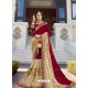 Stupendous Wine Embroidered Saree