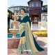 Extraordinary Teal Fancy Fabric Saree