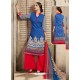 Blue Pure Cotton Printed Palazzo Suit