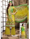 Green Printed Palazzo Suit