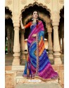 Beautiful Multi Colour Party Wear Saree