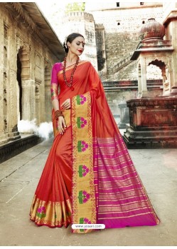 Fantastic Cotton Silk Jacquard Border Saree